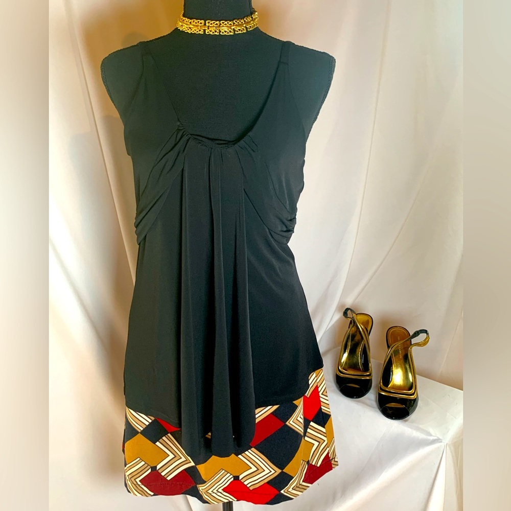 Nine West Tank Top with adjustable strap-black-size Large
